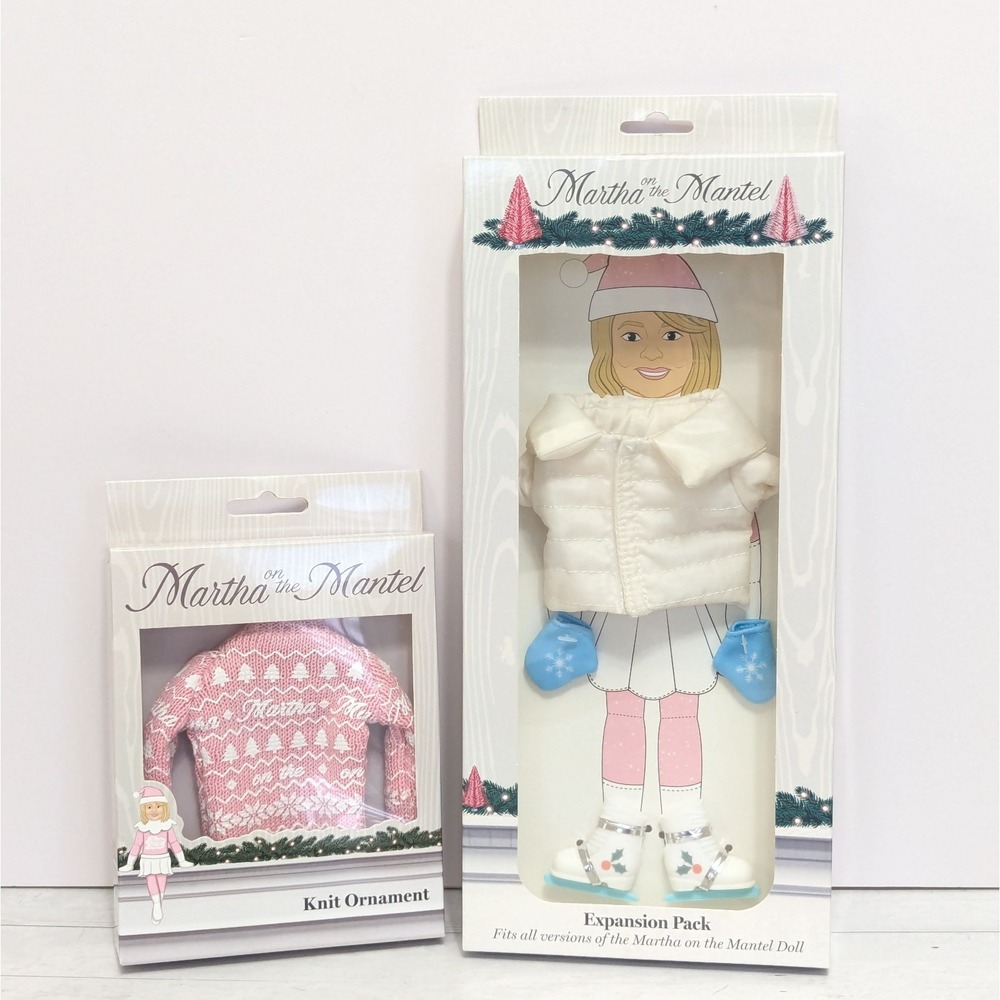 Martha on the Mantel Puffer Jacket Outfit & Sweater Ornament Doll Clothes NEW